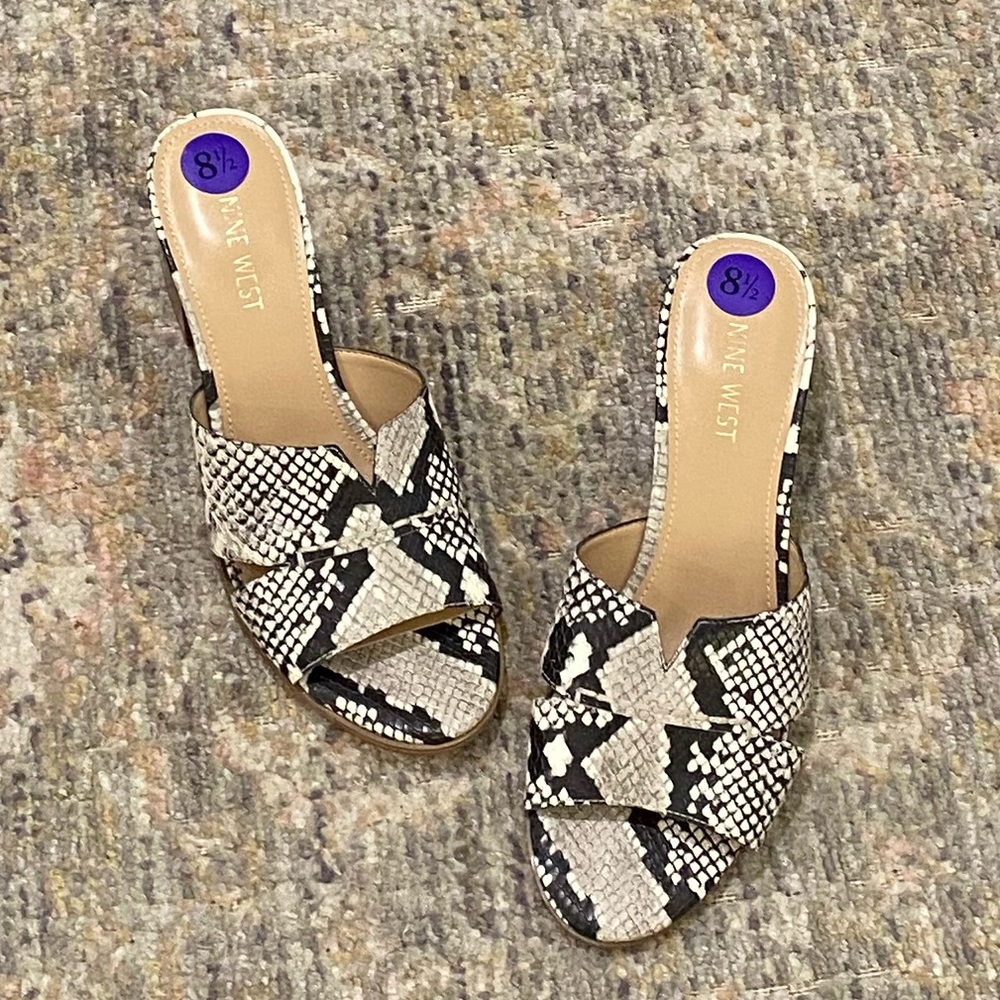 Nine West Faux Snake Skin Heels